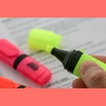 thumbnail image 3 of BAZIC Mini Highlighter w/ Pocket Clip, Assorted Color Chisel Tip Marker (4/Pack), 3-Packs, 3 of 8