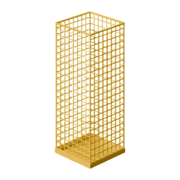 Luzkey Support de Parapluies en Fer Seau de Rangement Robuste Organisateur Multifonctionnel Pratique pour Intérieur Extérieur Bureau Or