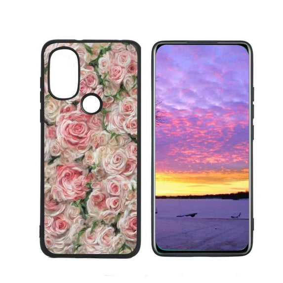 Compatible with Moto G Power 2022 Phone Case, Roses-614 Case Silicone Protective for Teen Girl Boy Case for Moto G Power 2022