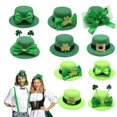 thumbnail image 4 of Sombrero de copa para el Día de San Patricio Sombrero verde con trébol Sombrero de copa para festival irlandés, 4 of 6