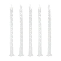 Uxcell 5Pack 6.02-inch Plastic Resin Mixing Nozzle Flat Buckle for AB Glue 50ml Cartridges, White