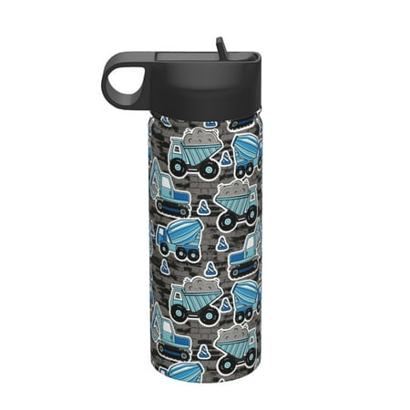 

Matuu Blue Excavator for 18oz Durable Thermal Cups Keep Drinks Cold & Hot Insulated Coffee Mug with Lid (With Straw)