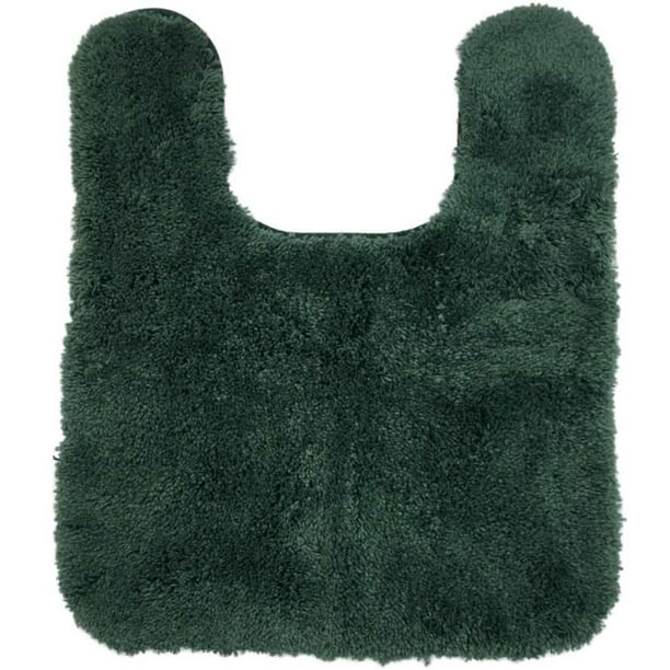 Ultimate Jade Green Skid Resistant Contour Bath Rug 20x24 Plush Bath