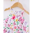 thumbnail image 4 of 4T Baby Girls Dress 5T Girls Sleeveless Dress Butterfly Print Toddler Girls Summer Halter Floral Dress, 4 of 8