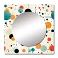 thumbnail image 2 of Designart "Playful Fun With Black Polka Dots In Blue" 0 Square Mirror For Wall Decor - Large Blue Square Mirror Printed Wall Decor - Vintage Square Living Room Mirror, 2 of 5
