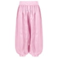 thumbnail image 3 of YUUMIN Kids Girls Praise Belly Dance Pants Wide Leg Bloomers Trousers for Arab Carnival Party Performance Pink 14, 3 of 6