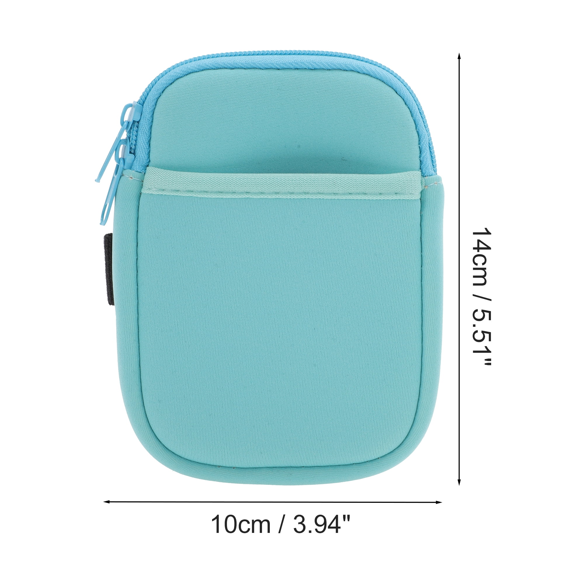 Unique Bargains 1Pc Durable Water Bottle Pouch With 2 Pockets Light Blue