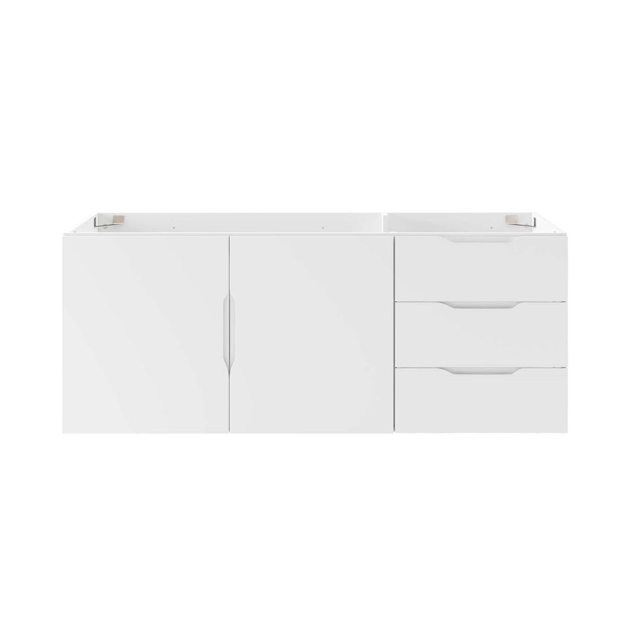 Vitality 48" Double or Single Sink Compatible (Not Included) Bathroom Vanity Cabinet in White