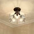 thumbnail image 5 of Golden Lighting Calla 3-light Semi-Flush Mount in Natural Black, 5 of 8