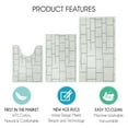 thumbnail image 3 of Geometric Design 3 Piece Bathroom Rugs Set - Non-Slip Ultra Thin Bath Rugs for Bathroom Floor - Washable Cotton Bathroom Mats Set, 3 of 8
