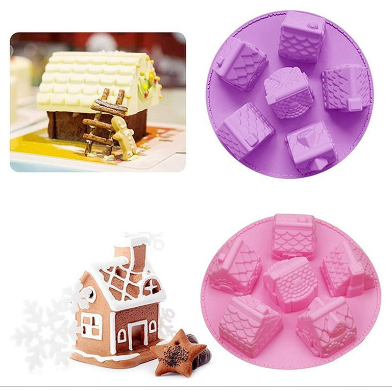 1pc Christmas Silicone Cake Molds - 6 Cavity Gingerbread House Baking  Molds, Non-Stick Round Cake Pan Bakeware For Cake Decoration, Cupcake,  Candy, Je