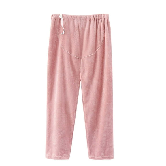 Outfmvch Flannel Pajama Pants Women Baggy Pajama Pants Blanket Pants Ladies Pajama Pants Cotton Pajamas Women’s Pajamas Womens Pajama Bottoms Pink M