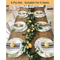 thumbnail image 4 of 15 Inch Round Placemats Set of 4, Green Leaves Non Slip Heat Insulation PP Table Mats, Summer Botanical Farmhouse Watercolor Leaf Washable Place Mats for Kitchen Dining Party Table Decor, 4 of 7