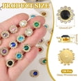 thumbnail image 2 of 12mm Sunflower Diamond Sew on Rhinestones, 150 Pcs Rhinestone Sequin Embellishments Crystal Glass Metal Base for Bedazzling, Black, 2 of 7