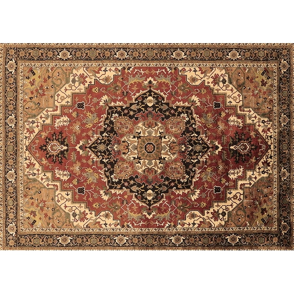 Ahgly Company Indoor Rectangle Oriental Brown Industrial Area Rugs, 3' x 5'