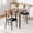 Grey, variant on Ourlova Dining Table Set for 2 Small Dining Room Table with 2 Cozy Chairs 3-Piece Farmhouse Kitchen Table Set Space Saving Dining Table for Apartment Small Spaces Gray with 2 Chairs