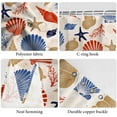 thumbnail image 3 of Starfish and Seashells Shower Curtain , Beach Coastal Nautical Coral Bathroom Fabric Waterproof Curtain ,72x72in, 3 of 6