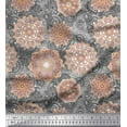thumbnail image 1 of Soimoi Moss Georgette Fabric Floral Mandala Artistic Decor Fabric Printed Yard 42 Inch Wide, 1 of 3