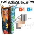 thumbnail image 3 of Colorful Floral Pattern 10oz Tumblers Stainless Steel Tumbler with Lid and Straw,Vacuum Insulated Double Wall Travel Tumbler Cups with Cleaning Brush for Coffee, Tea, 3 of 4