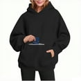 thumbnail image 2 of Fewfanhot Womens Hoodies Fall Hooded Sweatshirts Long Sleeve Half Zip Cropped Hoodies Pullover Winter Fashion Clothes, 2 of 10