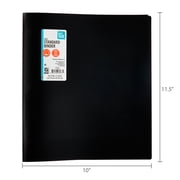 Pen+Gear Poly Standard 1 Round-Ring Binder, Black