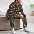 thumbnail image 6 of Bingfone Men's Pajama Set 2 Piece Loungewear PJs, Long Sleeve with Pajama Pants-Mushroom Garnish, 6 of 7