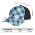 thumbnail image 2 of Curved Design Along The Top Of The Baseball Cap Reinforced Adjustable Breasted Four Seasons Available Argyle Plaid Lightskyblue_49288_2, 2 of 8