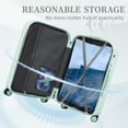 thumbnail image 2 of Mint Green ABS Luggage Set (20/24/28") with USB Port & Cup Holder - Spinner Wheels Suitcase for Travel. Durable, Waterproof, & Stylish Design., 2 of 27