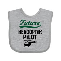 Inktastic Future Helicopter Pilot Boys or Girls Baby Bib