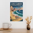 thumbnail image 3 of Retro Vintage Travel Poster Wall Art Divorce Beach Los Cabos Mexico Scenic Ocean Pacific Coast Romantic Landscape Canvas Poster, 3 of 8