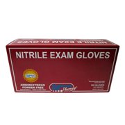 Nitrile Exam Gloves Large Size, Latex And Powder Free, 100 Ea
