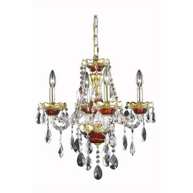 Elegant Lighting Alexandria 19" 4 Light Spectra Crystal Chandelier