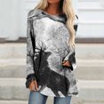 thumbnail image 1 of Costumes d'Halloween pour Femmes 2023 en Liquidation T-Shirt à Col Rond Oversize pour Femmes T T-Shirts à Imprimé d'Halloween T-Shirt à Manches Courtes Blouse Hauts, 1 of 5