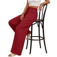 thumbnail image 6 of Guluxicc Summer Casual Wide Leg Trousers for Womens Loose Fit Pants with Buttoned Pockets Elastic Waist Pants for Travel, 6 of 8