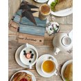 thumbnail image 4 of Texas Star Vintage Kitchen Dish Towels for Drying Dishes Set of 4, Berry Navy Blue Brown Wooden Waffle Weave Microfiber Hand Tea Bathroom Towels Quick Dry & Absorbent Towel 15.7x23.6, 4 of 7