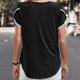 thumbnail image 5 of Top de cuello redondo de manga corta casual de color sólido de verano para mujer OAVQHLG3B Store  lin121212, 5 of 5