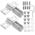 thumbnail image 1 of DEEPCRAFF 2Set Frameless Shower Door Hinge Heavy Duty Alloy Plated Silver Pivot Hardware for Smooth Operation, 1 of 6
