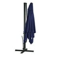 thumbnail image 2 of Mondawe 10x13 FT Cantilever Umbrella Large Offset Umbrella with 360°Rotation and LED Light Panel Cantilever Patio Umbrella for Backyard, Pool & Garden, Navy, 2 of 13