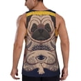 thumbnail image 3 of Easygdp Pug dog Yoga Men's Tank Top, Sleeveless Muscle T Shirts, Breathable, Quick-Dry, Loose for Gym, Running, Fitness - 4X-Large, 3 of 9