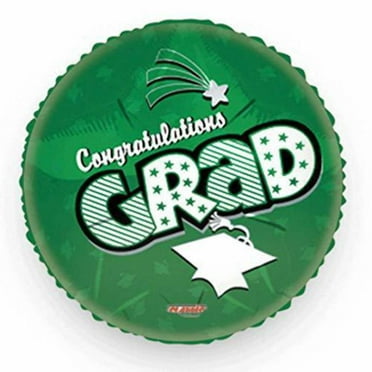 18 Congratulations Grad! Mylar Balloon Green - G30