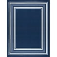 thumbnail image 5 of Beverly Rug Indoor Bordered Area Rugs, Non Slip Rubber Backing Modern Living Room Area Rug, Navy, 3x5, 5 of 11