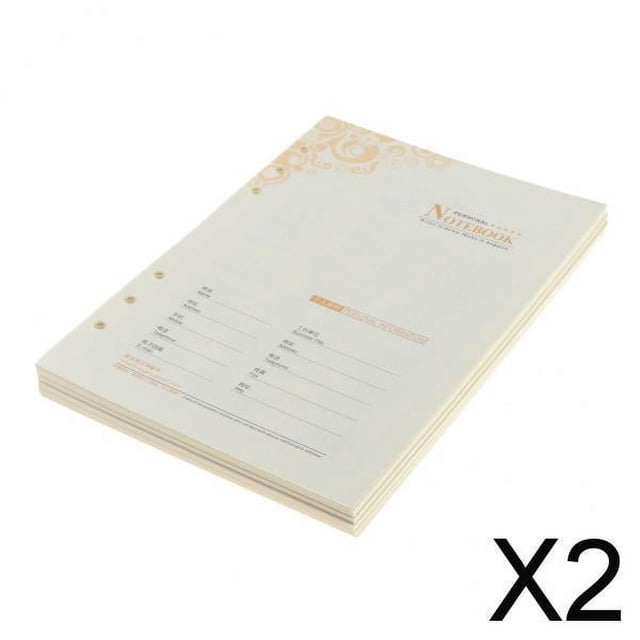 2x A5 Papel de Repuesto para Carpeta/planificador de 6 Anillas para Manualidades, 6 Orificios 2 piezas