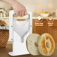 thumbnail image 5 of LHX  MKBL Bagel Cutter Slicer with Safety Handle Household Bagel Slicer Stainless Steel Bagel Precision Cutter Reusable Bread Slicer Portable Muffin Slicer Easy to Clean, 5 of 11