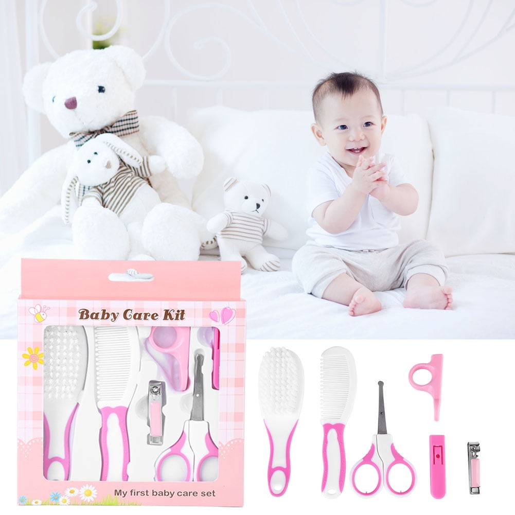 Topincn Kit De Manucure Ciseaux A Ongles Pour Bebe 6pcs Pratique Quotidienne Bebe Coupe Ongles Ciseaux Brosse A Cheveux Peigne Trousse De Soins De Manucure Walmart Canada