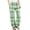 Green, variant on LIaqionyy Girls Plaid Pants Casual Elastic Waist Lightweight Kids Wide Leg Workout Trousers with Pockets