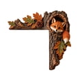 thumbnail image 2 of Diceymbol Chipmunk Tree Hollow Door Topper Woodland Animal Door Frame Decoration, Fox 2D Wooden Corner Sign for Doorway Shelf Rustic Home Decor, 2 of 6
