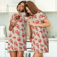 thumbnail image 4 of Hirioo Crab Lobster 1 for Women’s Nightdress Comfortable Short Sleeve Nightwear Casual Sleep Dress, 4 of 6