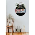 thumbnail image 3 of The Lake Is My Happy Place Front Door Sign Funny Wreaths Hanging Wooden Plaque Decoration Round Rustic Wood Farmhouse Porch Decor for Home Front Door Decor, 12 x 12 Inch, 3 of 5