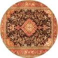 thumbnail image 1 of Ahgly Company Indoor Round Persian Orange Traditional Area Rugs, 7' Round, 1 of 1