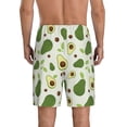 thumbnail image 3 of Kdxio Green Avocado Print Mens Sleep Shorts Bottoms Soft Comfy Pajama Wear Pants with Drawstring Pockets, 3 of 7